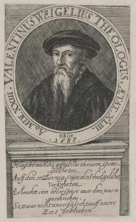 Bildnis des Valentinus Weigelius