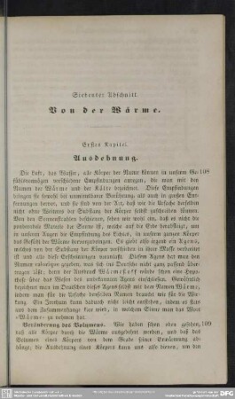 Siebenter Abschnitt. Von der Wärme
