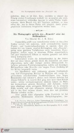 Die Photographie mittels des "Monocle" oder der Brillengläser