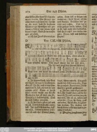 Der CXLVIII Psalm.