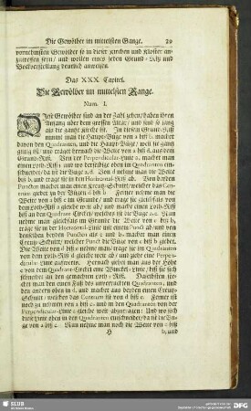 Das XXX. Capitel. Die Gewölber im mittelsten Gange. Num I.