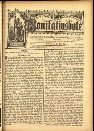 Ausgabe vom Sonntag, den 14. April 1895.