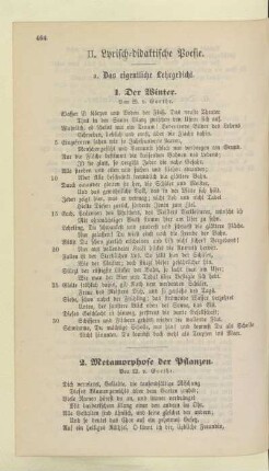 II. Lyrisch-didaktische Poesie
