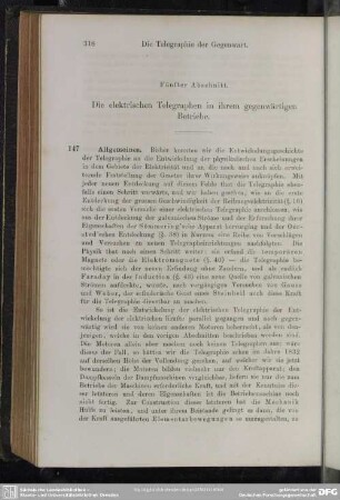 Fünfter Abschnitt. Die elektrischen Telegraphen in ihrem gegenwärtigen Betriebe