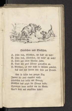 Hündchen und Böckchen.