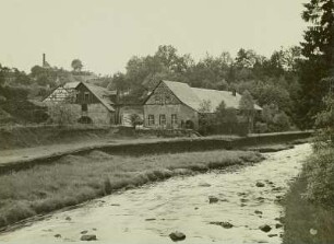 Kleinvoigtsberg, Erzwäsche und Schacht der Grube Alte Hoffnung Gottes von der Muldenbrücke von Südwesten