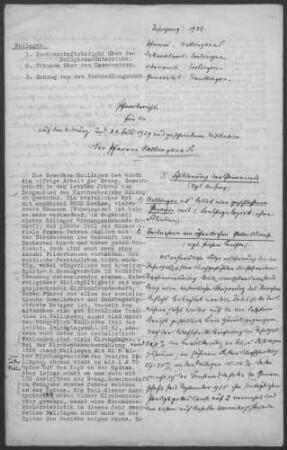 Nellingen/Fildern: Pfarrbericht 1929