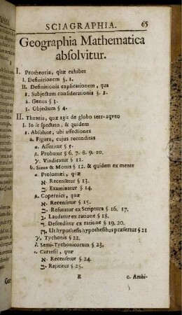 Geographia Mathematica absolvitur.