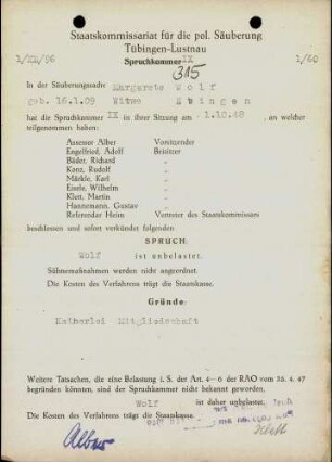 Wolf, Margarete