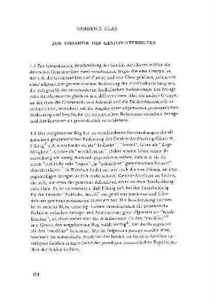 Zur Semantik des Genitiv-Attributs