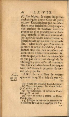 21. Ouvrages de Vanini.
