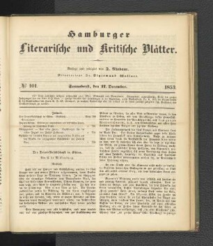 No. 101. 17. Dezember 1853