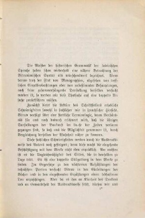 Bemerkungen zur Syntax des Vitruv : mit eingehender Darstellung der Substantivsätze