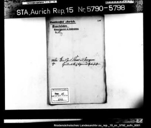 Hausierkonzessionen und -gesuche: Berend J. Sleur aus Jemgum, Handel mit Senf und Zichorien
