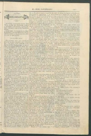 Bibliografía : ["Cartas americanas", sobre Ropa Vieja de Ricardo Palma.]