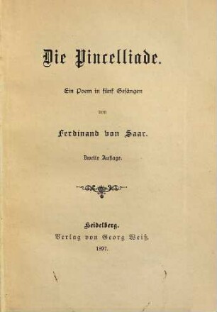 Die Pincelliade : ein Poem in 5 Gesängen