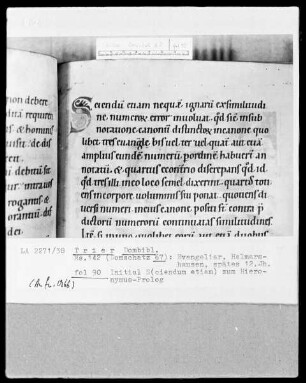 Evangeliar: Initiale S