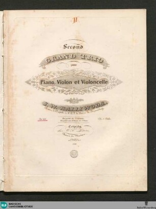 Second grand trio pour piano, violon et violoncelle : Op. 130