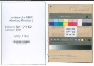 Entnazifizierung Franz Goiny , geb. 20.01.1891 (Rektor)