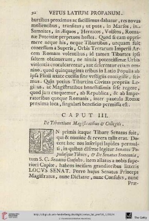 Caput III: De Tiburtium Magistratibus & Collegiis