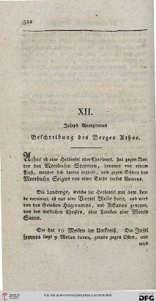 XII: Joseph Georgirenes Beschreibung des Berges Athos