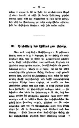 III. Verhältniß des Willens zum Erfolge