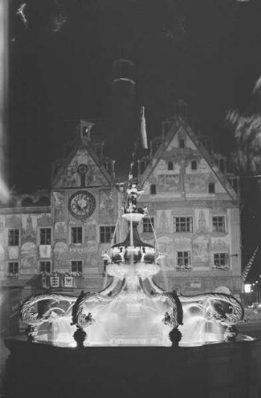 Ulm, Delphinbrunnen auf dem Taubenplatz