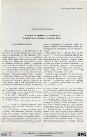 13: Kościół parafialny w Goźlicach : Ze studiów nad architekturą romańską w Polsce