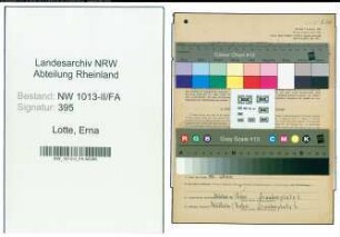 Entnazifizierung Erna Lotte , geb. 01.09.1909 (Milchhaendler)