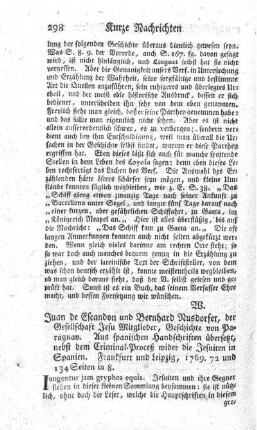 Geschichte von Paraguay. - Beig.: Criminal-Proceß wider die Jesuiten in Spanien.