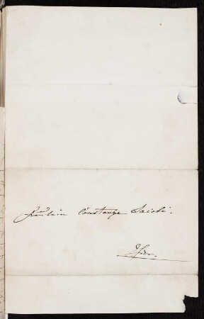 Brief von Clara Schumann an Constanze Dawison. Dresden, 30.04.1846. Blatt 2 verso aus: Dresden: SLUB Mscr.Dresd.h.36,97