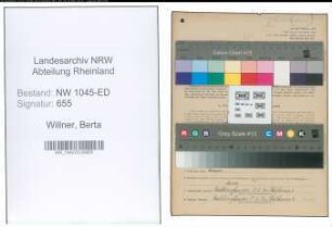 Entnazifizierung Berta Willner , geb. 25.04.1901 (Lehrerin)