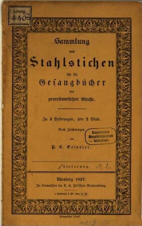Sammlung von Stahlstichen für die Gesangbücher der protestantischen Kirche, 1