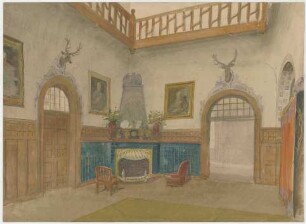 Thiersch, Friedrich von; München, Romanstr. 13; Villa von Hösslin - Innenraum (Perspektive)