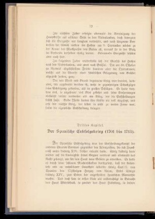 Drittes Kapitel. Der Spanische Erbfolgekrieg (1701 bis 1713).