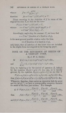 Note on the reversion of series of certain form.
