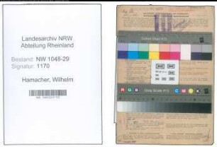Entnazifizierung Wilhelm Hamacher , geb. 27.08.1889 (Beamter)