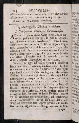 224-244, iij. Id. Augusti. Dies 11. ejusdem. - xij. Cal. Septembris. Dies 21. Augusti.