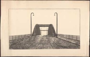 Friedrich-Ebert-Brücke, Mannheim: Perspektivische Ansicht der Straßenführung