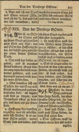 XIX. Von der Vorsorge Gottes.