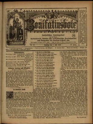 Ausgabe vom Sonntag, den 07. Juli 1918.
