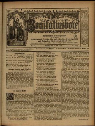 Ausgabe vom Sonntag, den 07. Juli 1918.