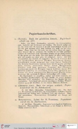 Papierhandschriften (Nr. 79 - 112a)