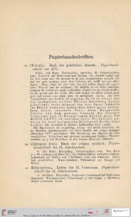 Papierhandschriften (Nr. 79 - 112a)