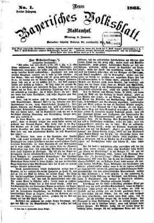 Neues bayerisches Volksblatt. 1865, 1 - 6