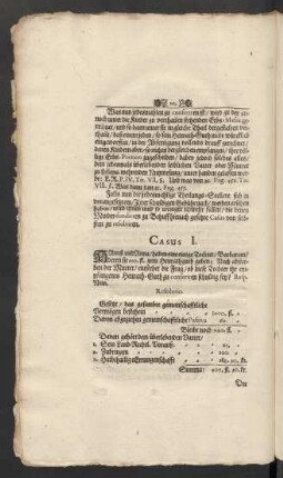 Casus I. - Casus VIII.