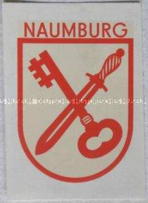 Werbeaufkleber der Stadt Naumburg mit Stadtwappen