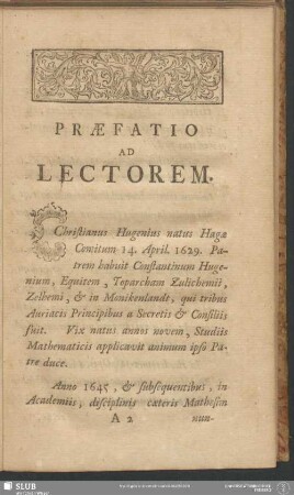 Praefatio Ad Lectorem