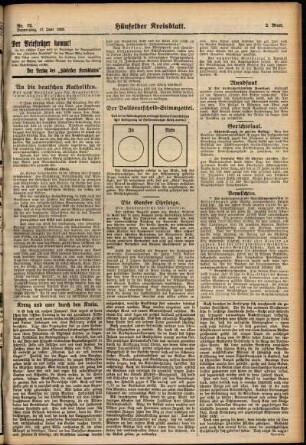 Zweite Ausgabe vom Donnerstag, den 17. Juni 1926.