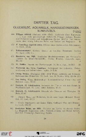 Ölgemälde, Aquarelle, Handzeichnungen, Miniaturen (Nr. 469-563)